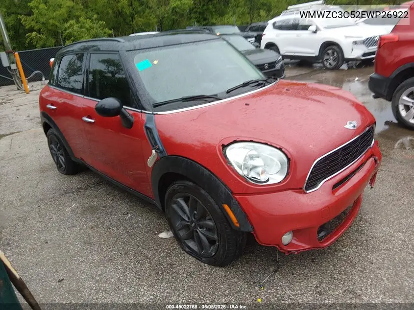 2014 Mini Countryman Cooper S VIN: WMWZC3C52EWP26922 Lot: 45022768
