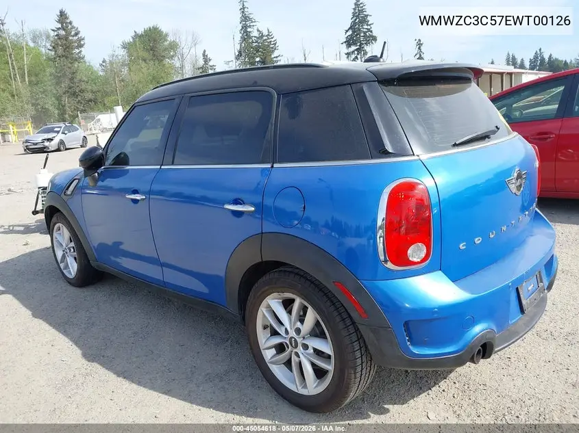 2014 Mini Countryman Cooper S VIN: WMWZC3C57EWT00126 Lot: 45054618
