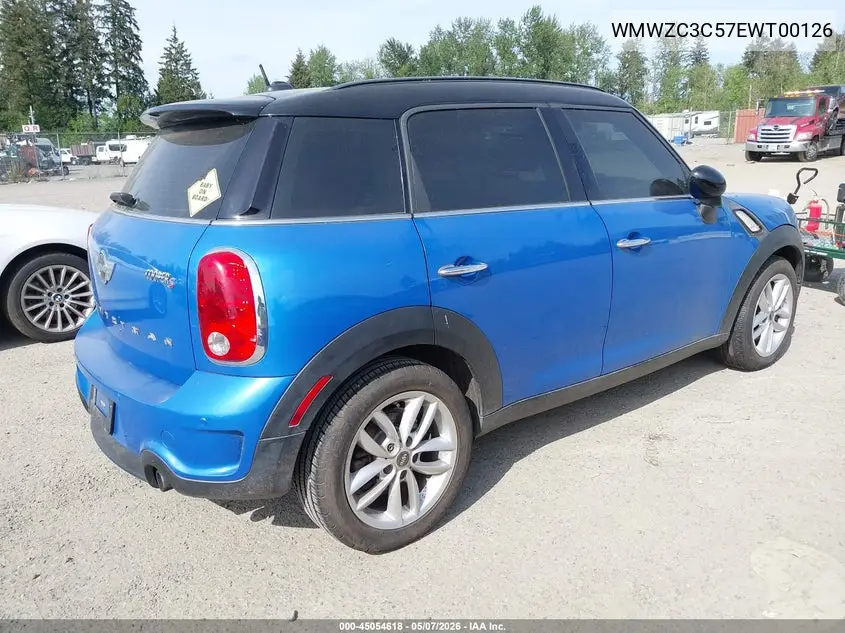 2014 Mini Countryman Cooper S VIN: WMWZC3C57EWT00126 Lot: 45054618