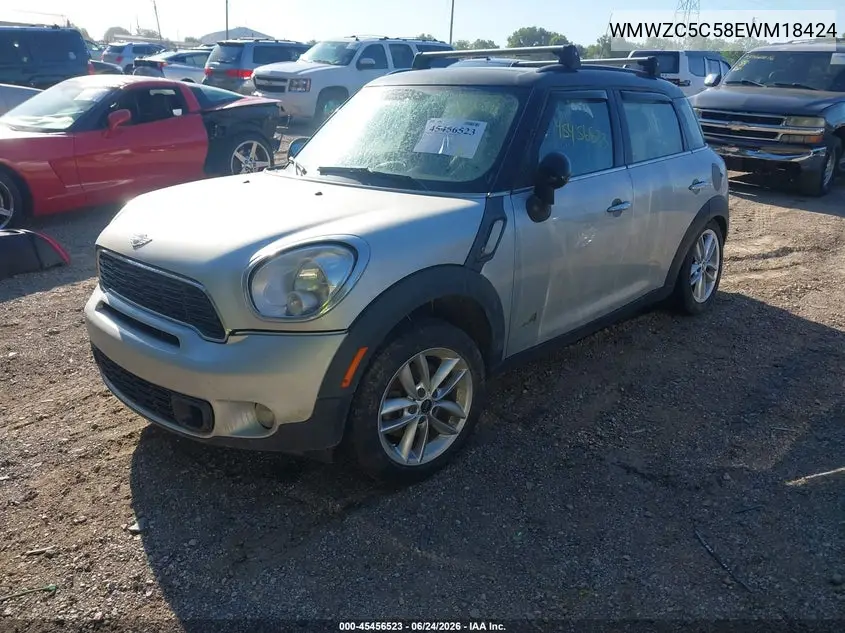 2014 Mini Countryman Cooper S VIN: WMWZC5C58EWM18424 Lot: 45456523