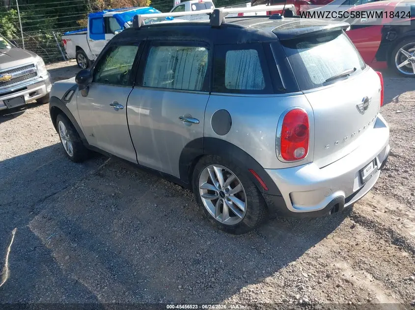 2014 Mini Countryman Cooper S VIN: WMWZC5C58EWM18424 Lot: 45456523