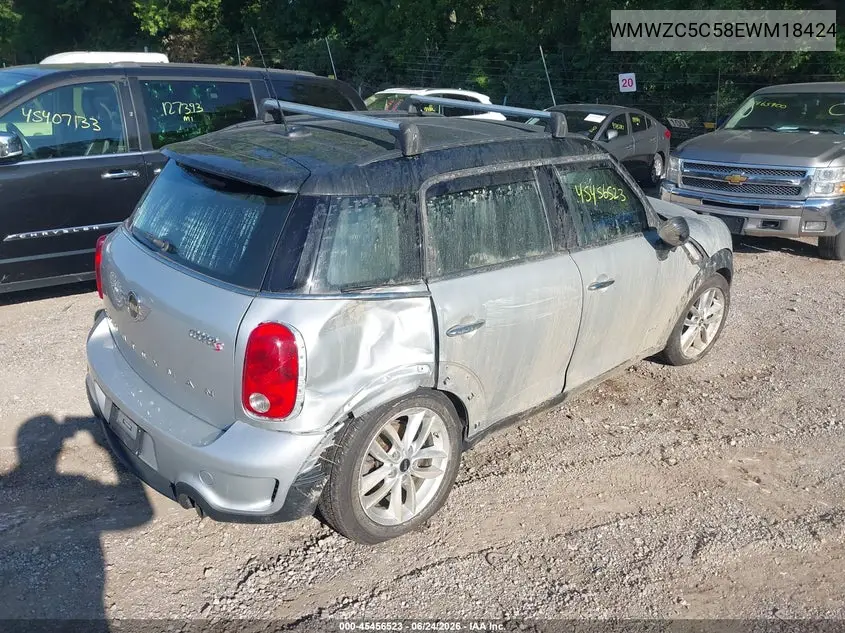 2014 Mini Countryman Cooper S VIN: WMWZC5C58EWM18424 Lot: 45456523