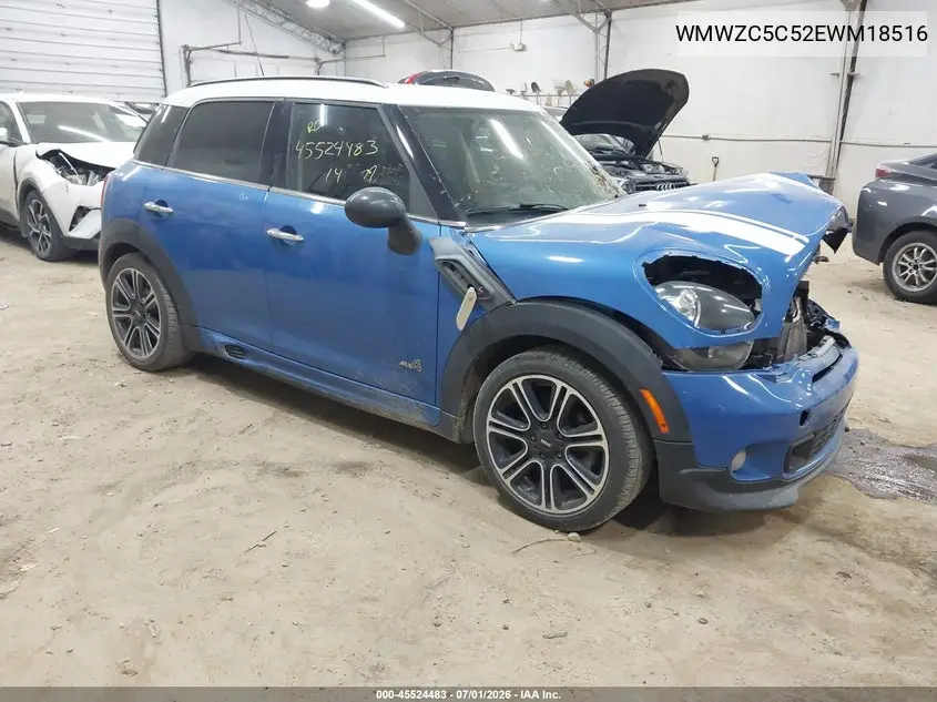 2014 Mini Countryman Cooper S VIN: WMWZC5C52EWM18516 Lot: 45524483