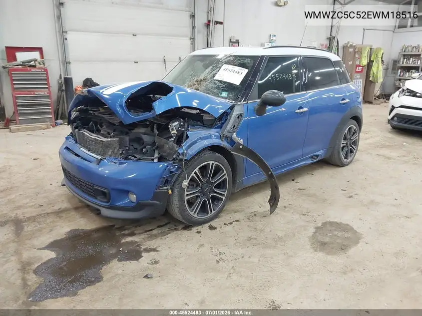 2014 Mini Countryman Cooper S VIN: WMWZC5C52EWM18516 Lot: 45524483