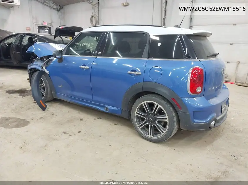 2014 Mini Countryman Cooper S VIN: WMWZC5C52EWM18516 Lot: 45524483