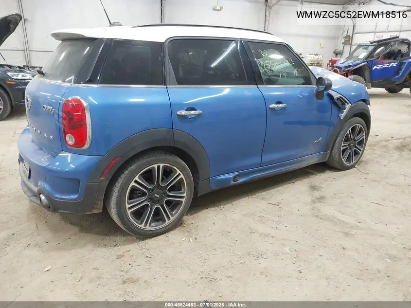 2014 Mini Countryman Cooper S VIN: WMWZC5C52EWM18516 Lot: 45524483