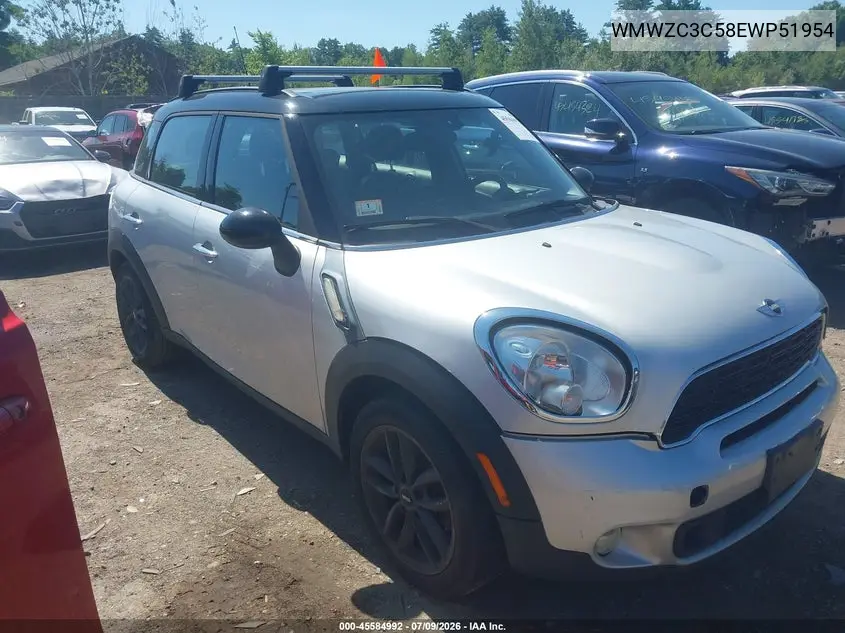 2014 Mini Countryman Cooper S VIN: WMWZC3C58EWP51954 Lot: 45584992