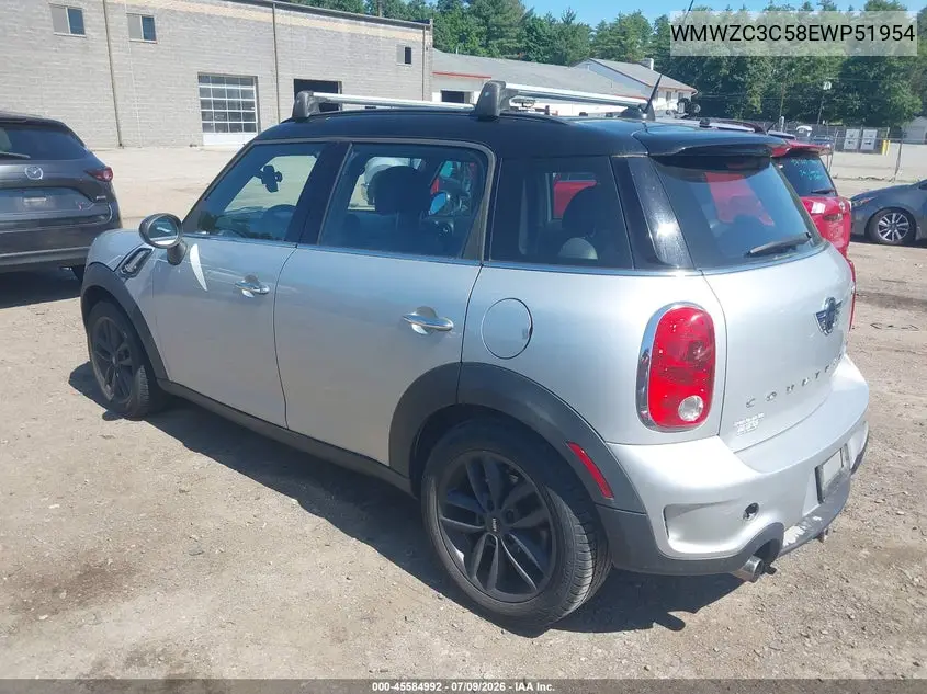 2014 Mini Countryman Cooper S VIN: WMWZC3C58EWP51954 Lot: 45584992
