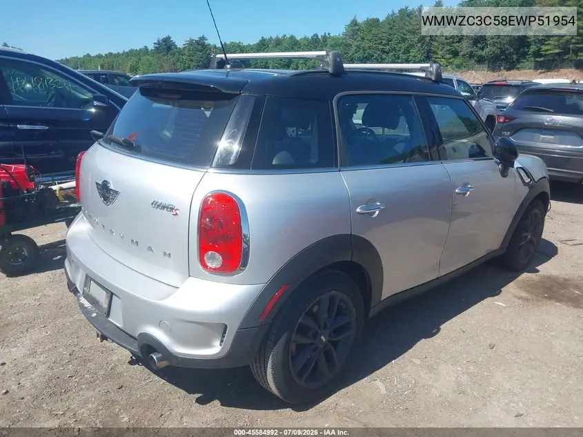 2014 Mini Countryman Cooper S VIN: WMWZC3C58EWP51954 Lot: 45584992