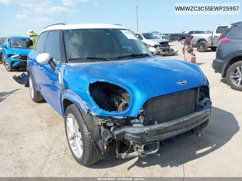 2014 Mini Countryman Cooper S VIN: WMWZC3C55EWP25957 Lot: 45585361