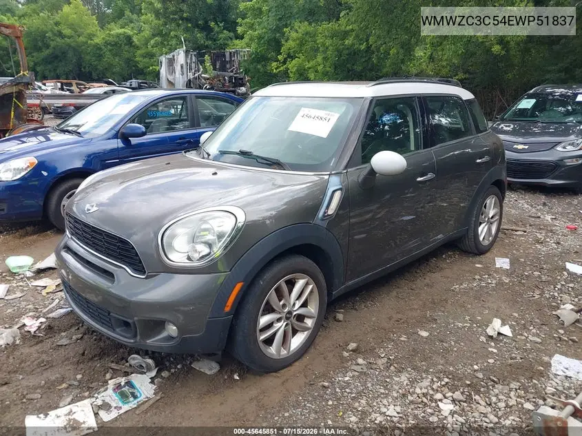 2014 Mini Countryman Cooper S VIN: WMWZC3C54EWP51837 Lot: 45645851