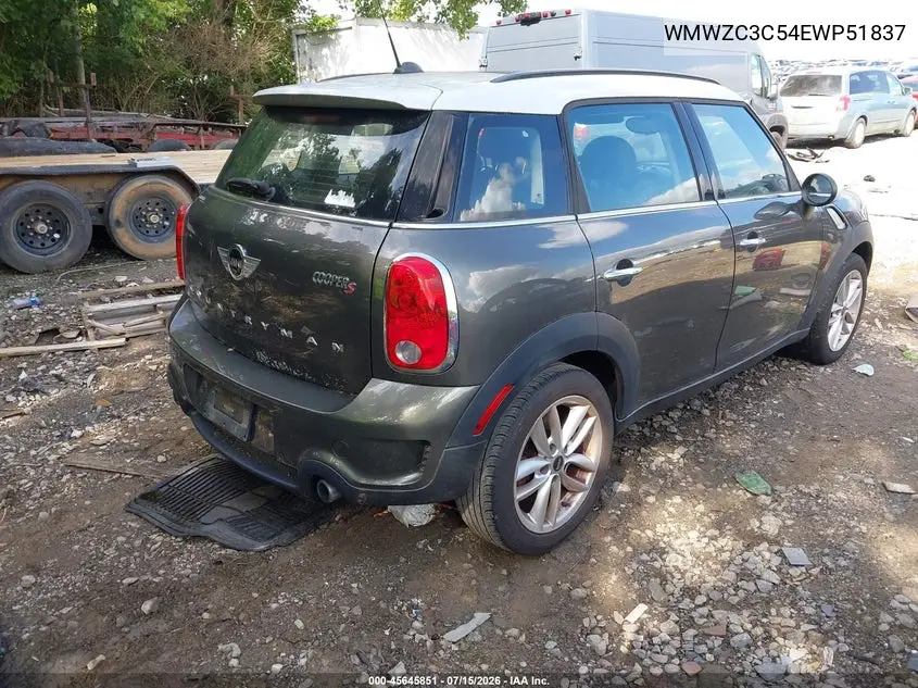 2014 Mini Countryman Cooper S VIN: WMWZC3C54EWP51837 Lot: 45645851