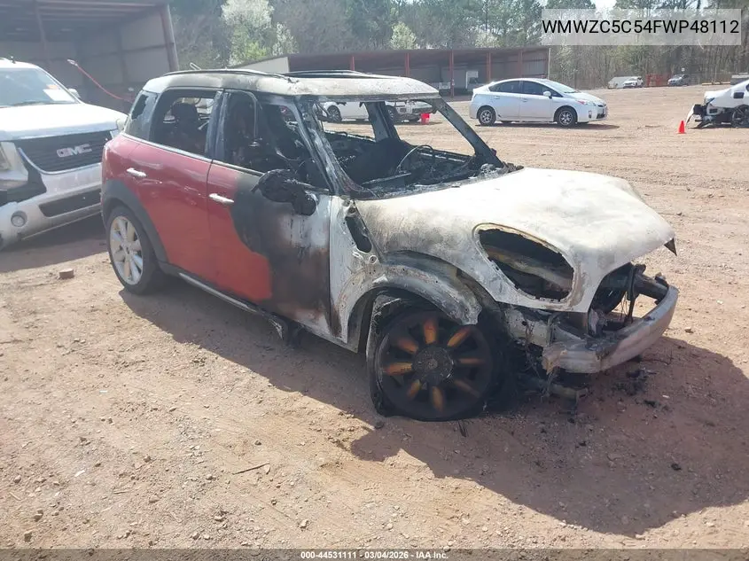 2015 Mini Countryman Cooper S VIN: WMWZC5C54FWP48112 Lot: 44531111