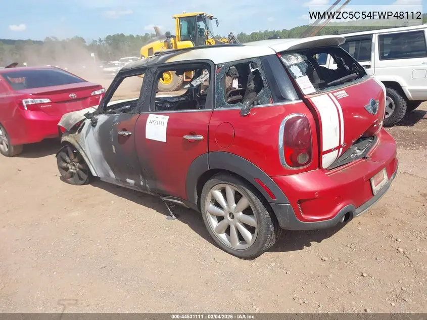 2015 Mini Countryman Cooper S VIN: WMWZC5C54FWP48112 Lot: 44531111
