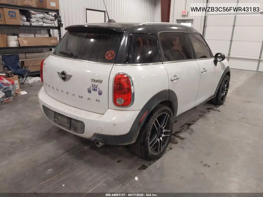2015 Mini Countryman Cooper VIN: WMWZB3C56FWR43183 Lot: 44891137