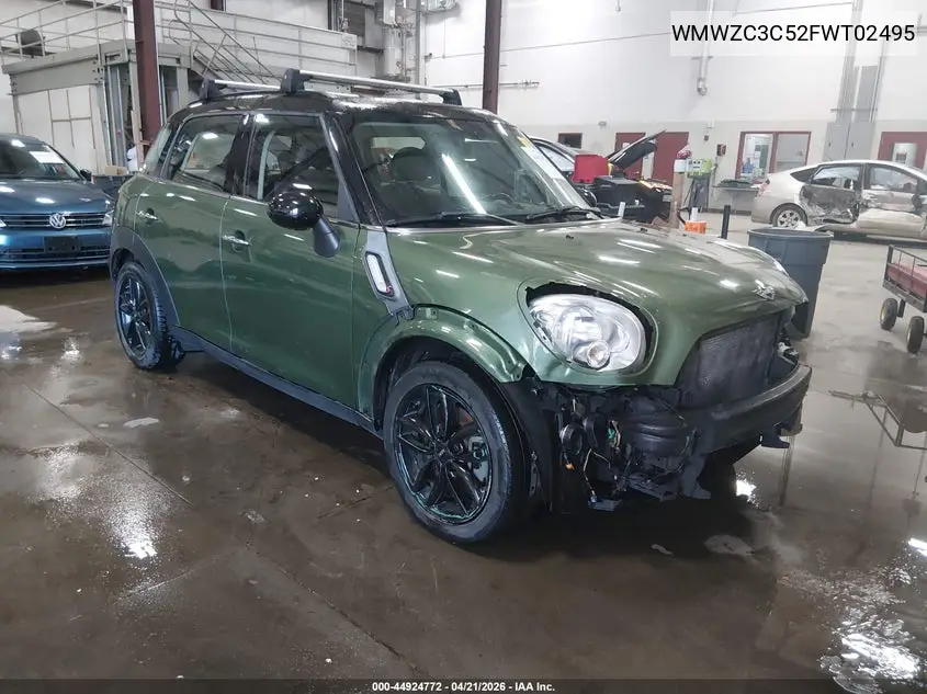 2015 Mini Countryman Cooper S VIN: WMWZC3C52FWT02495 Lot: 44924772