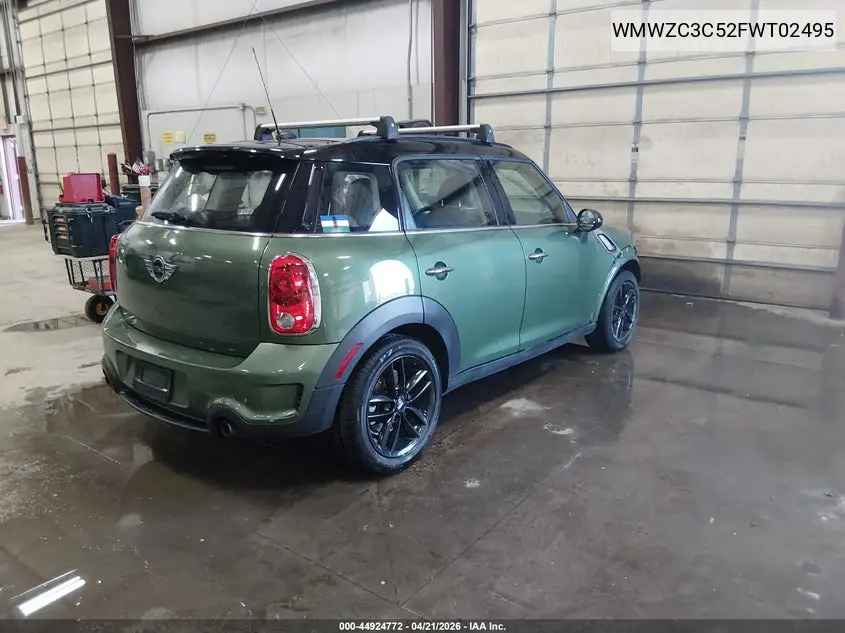 2015 Mini Countryman Cooper S VIN: WMWZC3C52FWT02495 Lot: 44924772