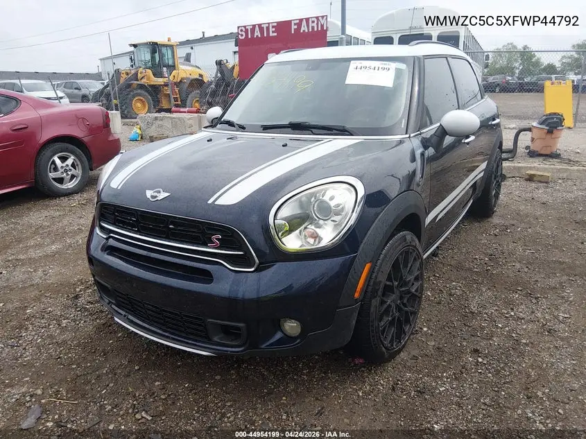 2015 Mini Countryman Cooper S VIN: WMWZC5C5XFWP44792 Lot: 44954199