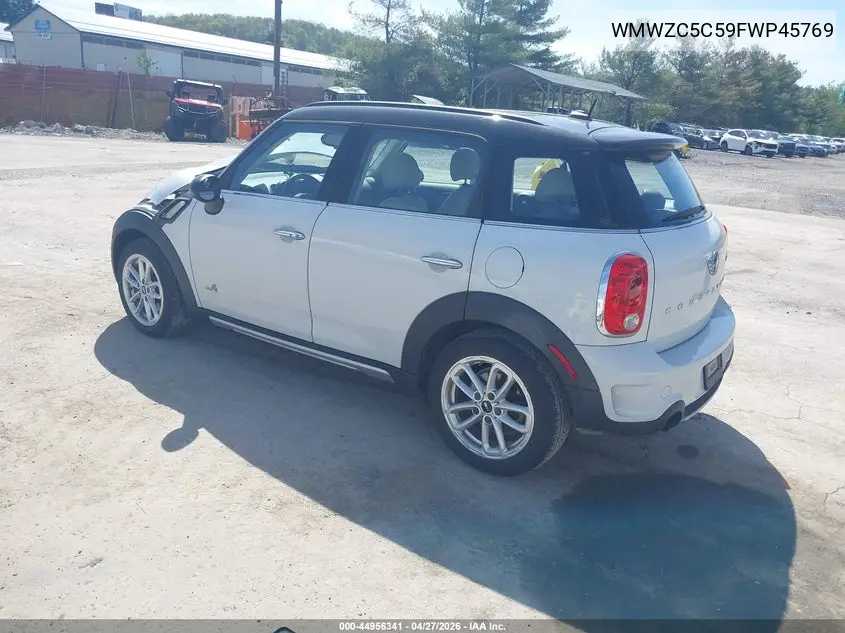 2015 Mini Countryman Cooper S VIN: WMWZC5C59FWP45769 Lot: 44956341