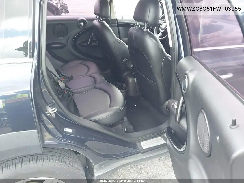 2015 Mini Countryman Cooper S VIN: WMWZC3C51FWT03055 Lot: 45002858