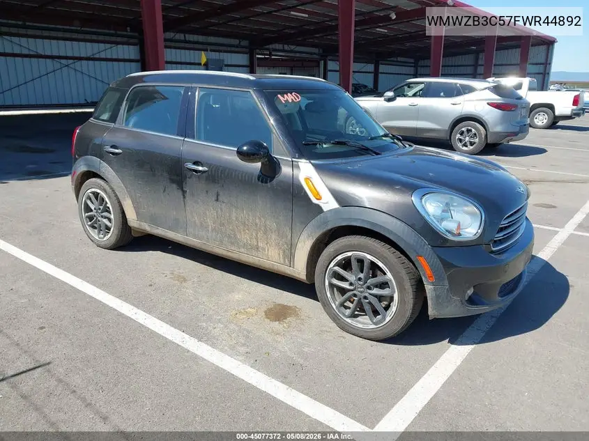 2015 Mini Countryman Cooper VIN: WMWZB3C57FWR44892 Lot: 45077372