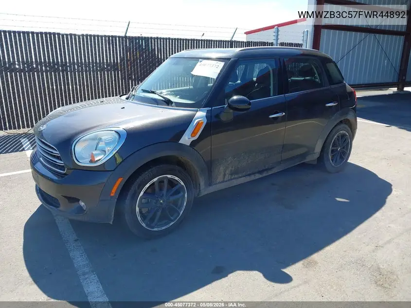 2015 Mini Countryman Cooper VIN: WMWZB3C57FWR44892 Lot: 45077372