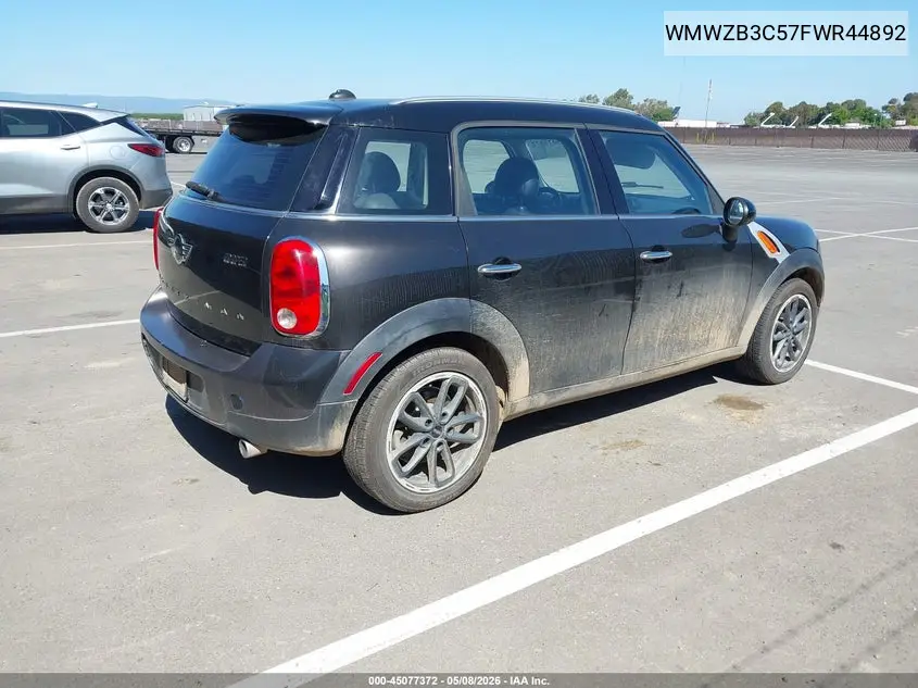 2015 Mini Countryman Cooper VIN: WMWZB3C57FWR44892 Lot: 45077372