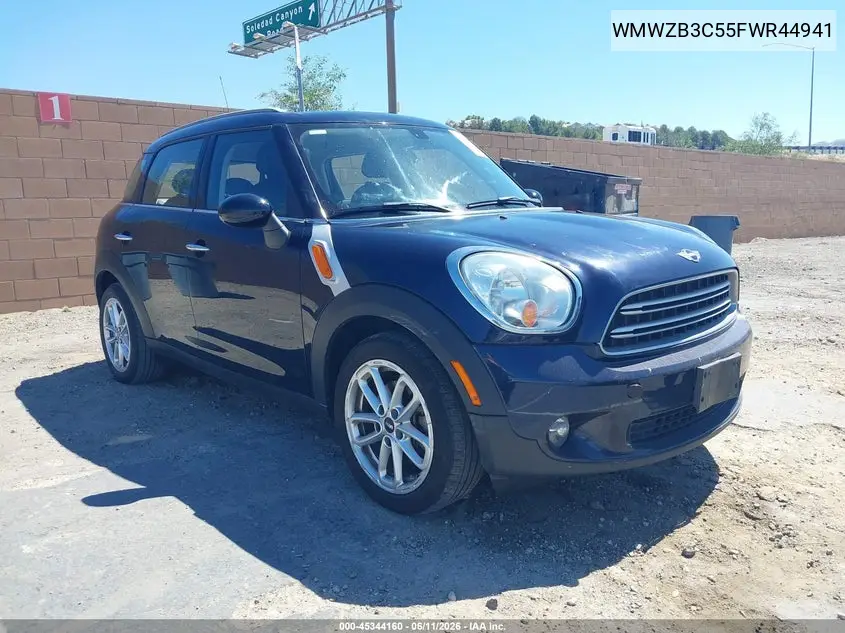 2015 Mini Countryman Cooper VIN: WMWZB3C55FWR44941 Lot: 45344160