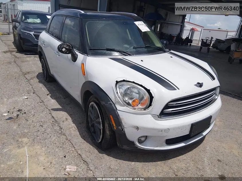 2015 Mini Countryman Cooper VIN: WMWZB3C50FWR46340 Lot: 45365462