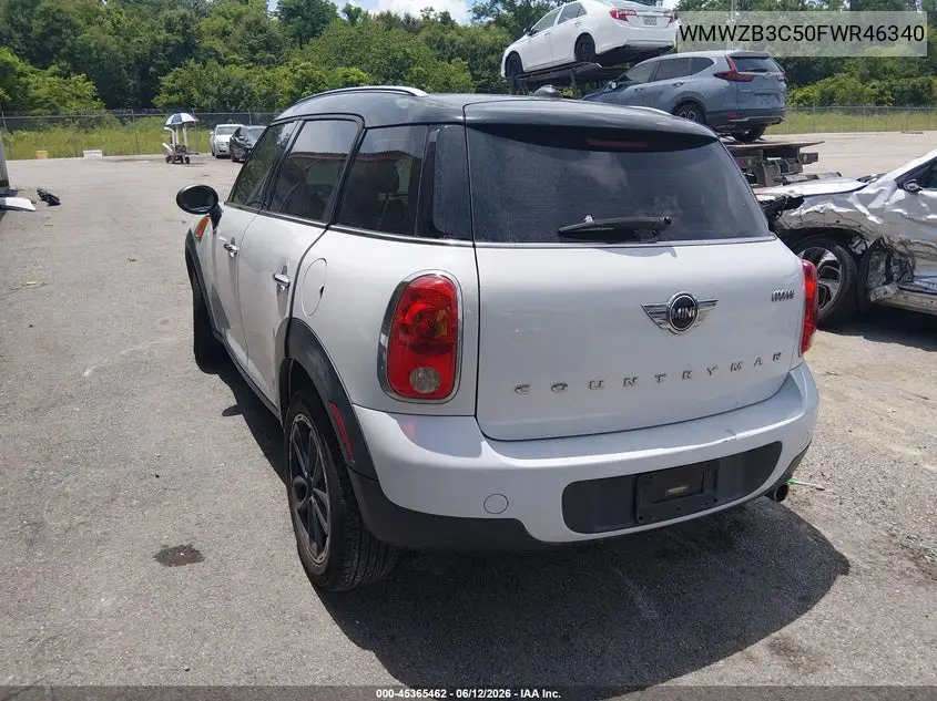 2015 Mini Countryman Cooper VIN: WMWZB3C50FWR46340 Lot: 45365462