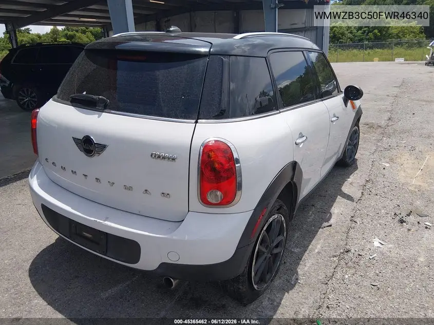 2015 Mini Countryman Cooper VIN: WMWZB3C50FWR46340 Lot: 45365462