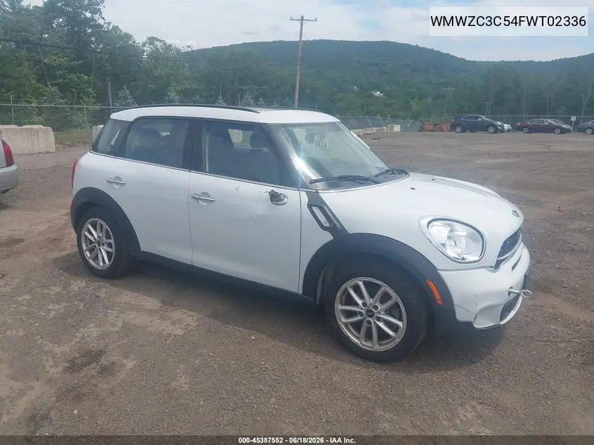 2015 Mini Countryman Cooper S VIN: WMWZC3C54FWT02336 Lot: 45387552