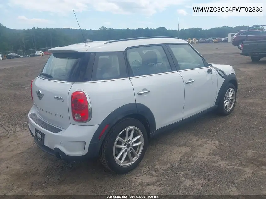 2015 Mini Countryman Cooper S VIN: WMWZC3C54FWT02336 Lot: 45387552