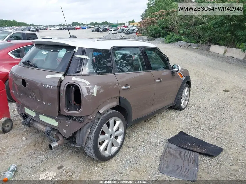 2015 Mini Countryman Cooper VIN: WMWZB3C54FWR42940 Lot: 45403605