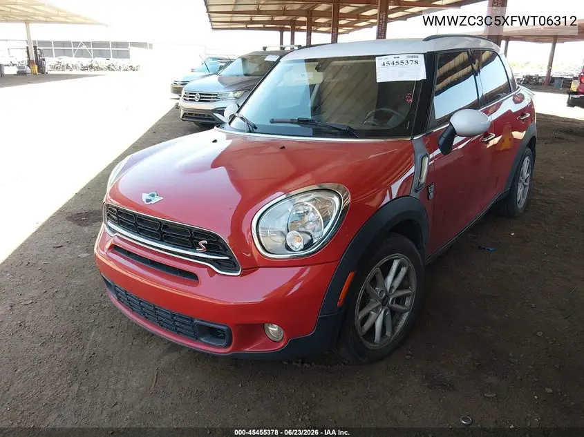 2015 Mini Countryman Cooper S VIN: WMWZC3C5XFWT06312 Lot: 45455378