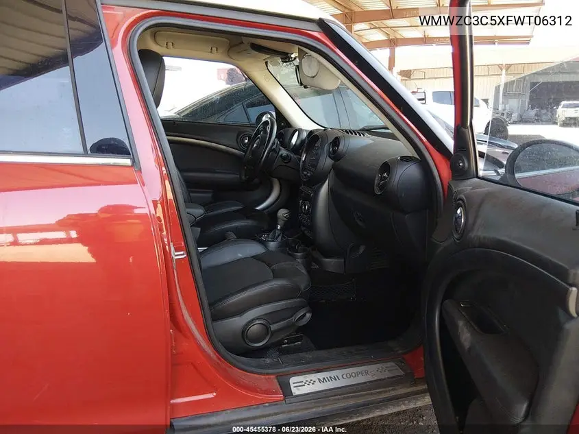 2015 Mini Countryman Cooper S VIN: WMWZC3C5XFWT06312 Lot: 45455378