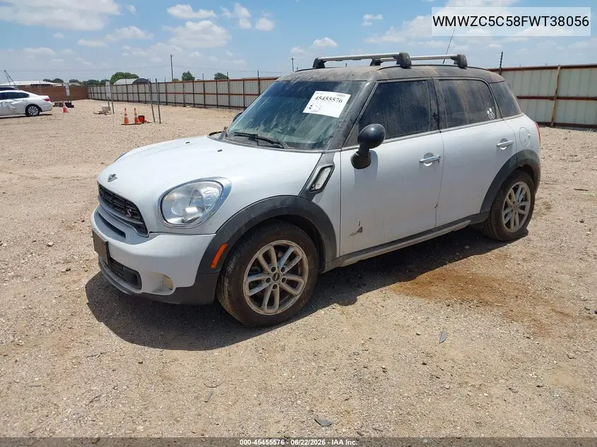 2015 Mini Countryman Cooper S VIN: WMWZC5C58FWT38056 Lot: 45455576