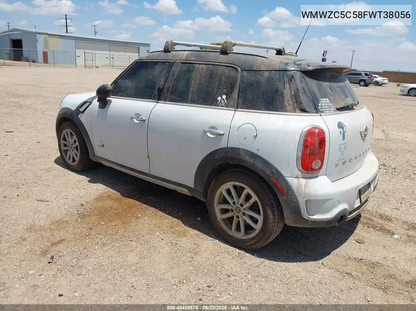 2015 Mini Countryman Cooper S VIN: WMWZC5C58FWT38056 Lot: 45455576