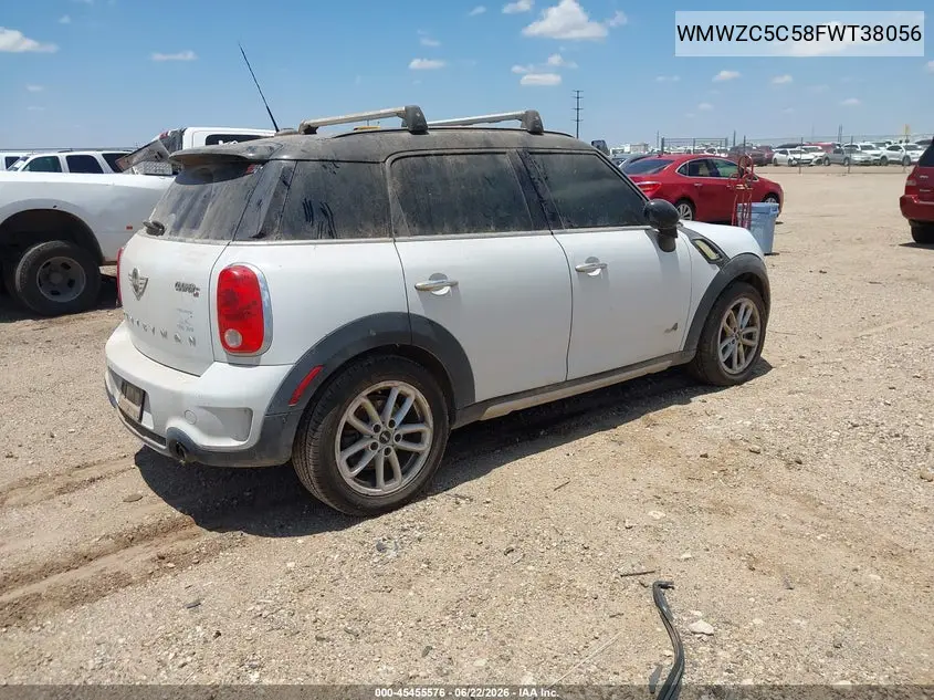 2015 Mini Countryman Cooper S VIN: WMWZC5C58FWT38056 Lot: 45455576