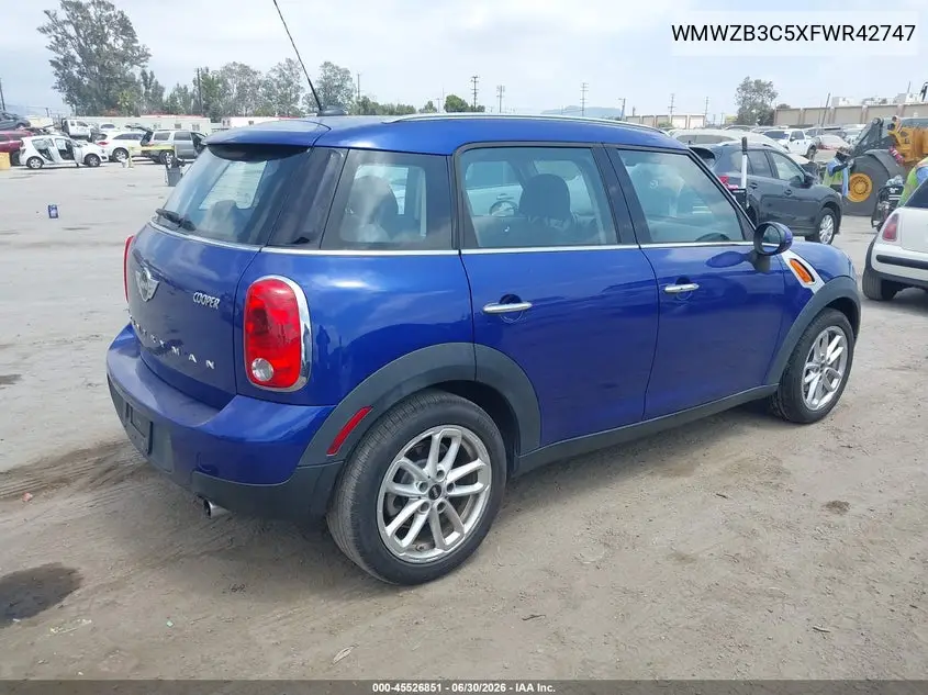 2015 Mini Countryman Cooper VIN: WMWZB3C5XFWR42747 Lot: 45526851
