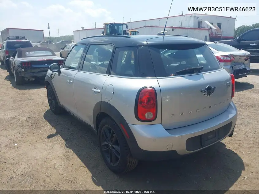 2015 Mini Countryman Cooper VIN: WMWZB3C51FWR46623 Lot: 45532572