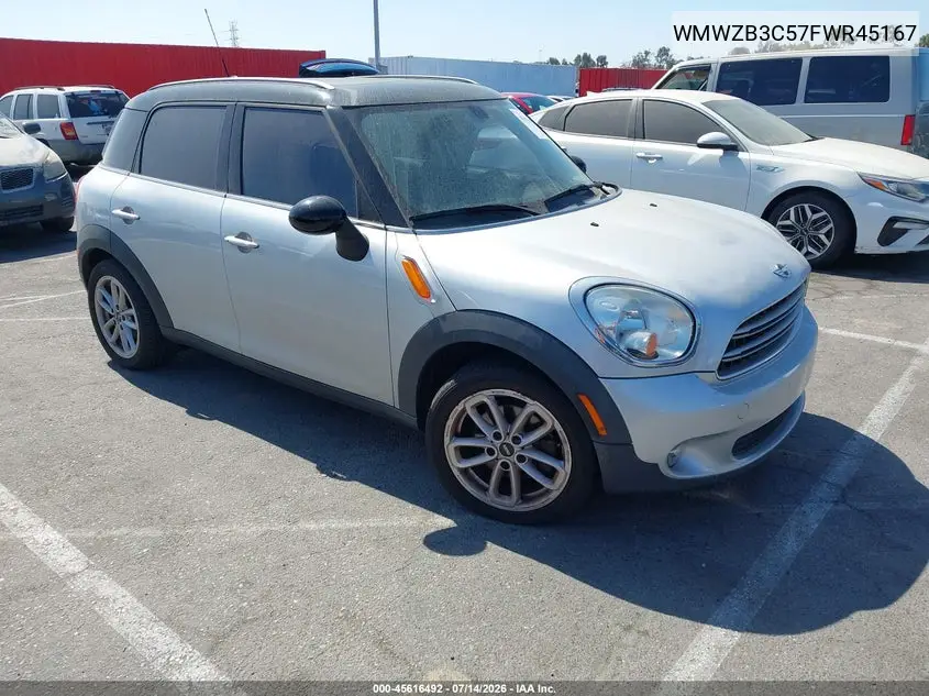2015 Mini Countryman Cooper VIN: WMWZB3C57FWR45167 Lot: 45616492