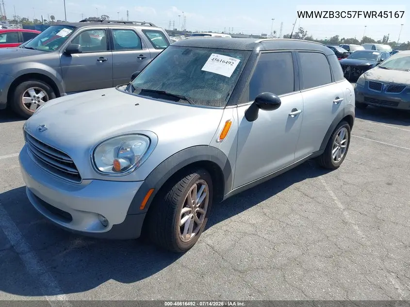 2015 Mini Countryman Cooper VIN: WMWZB3C57FWR45167 Lot: 45616492