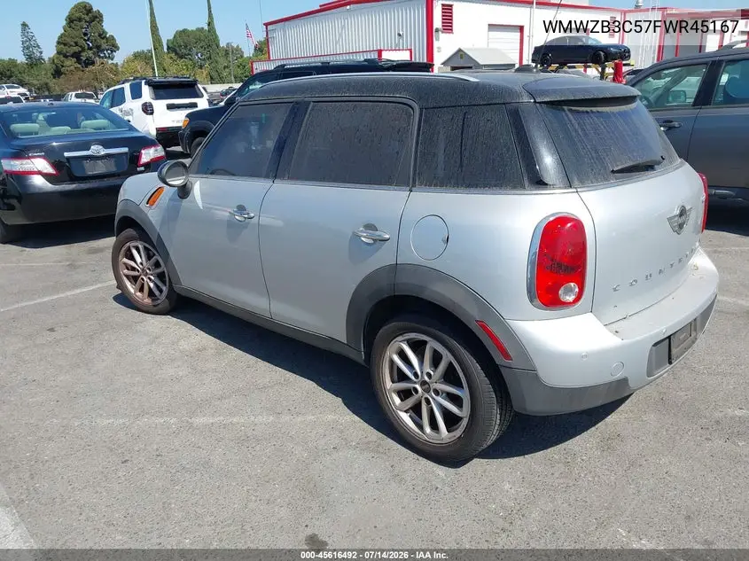 2015 Mini Countryman Cooper VIN: WMWZB3C57FWR45167 Lot: 45616492
