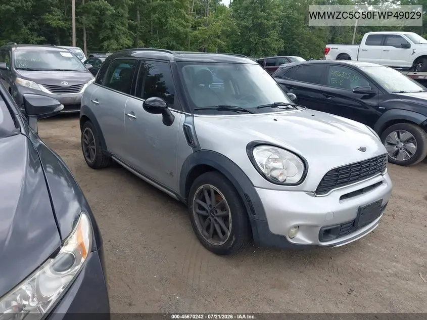2015 Mini Countryman Cooper S VIN: WMWZC5C50FWP49029 Lot: 45670242