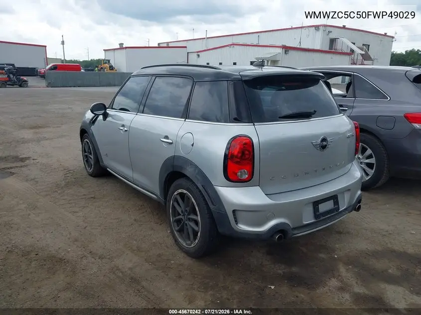 2015 Mini Countryman Cooper S VIN: WMWZC5C50FWP49029 Lot: 45670242