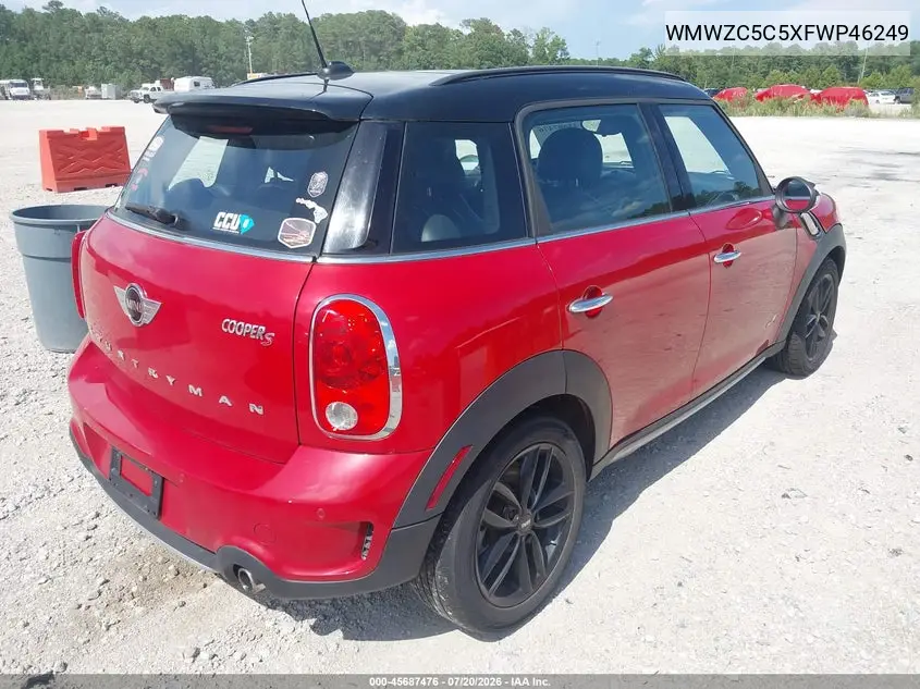 2015 Mini Countryman Cooper S VIN: WMWZC5C5XFWP46249 Lot: 45687476