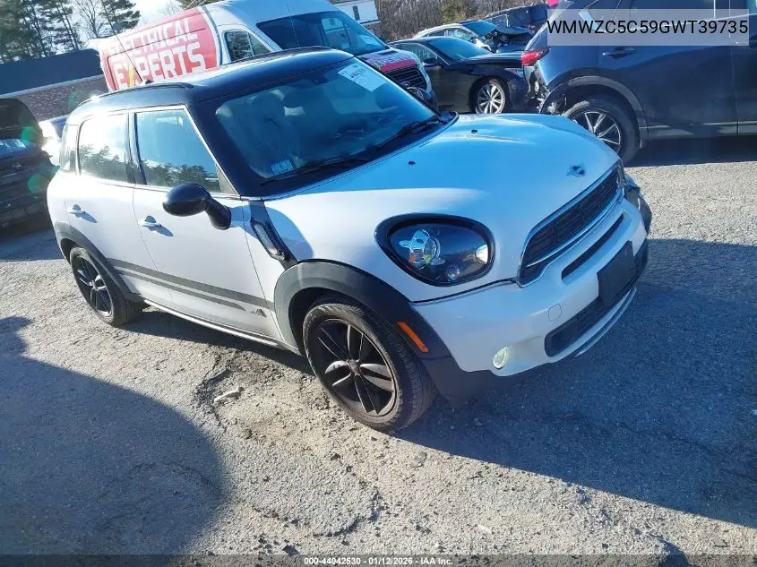 2016 Mini Countryman Cooper S VIN: WMWZC5C59GWT39735 Lot: 44042530