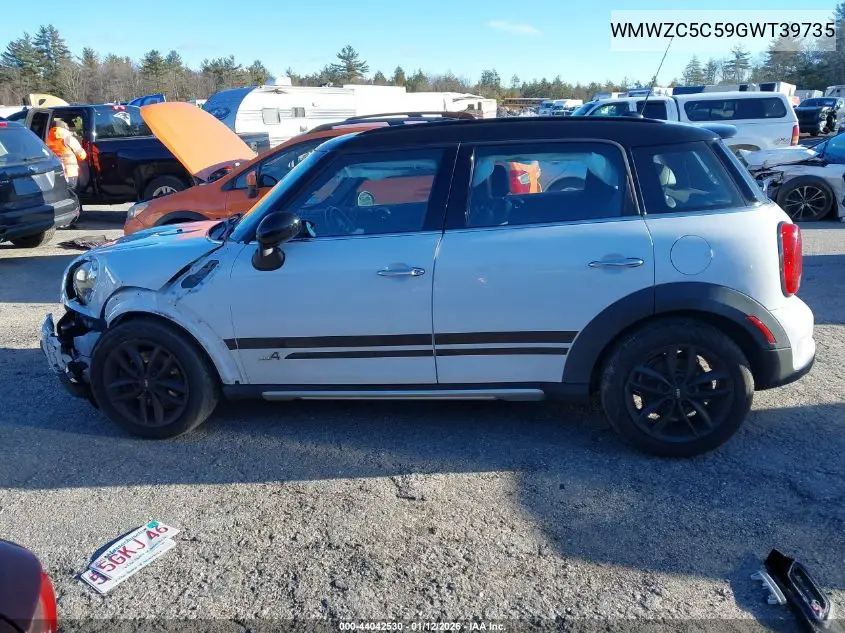 2016 Mini Countryman Cooper S VIN: WMWZC5C59GWT39735 Lot: 44042530