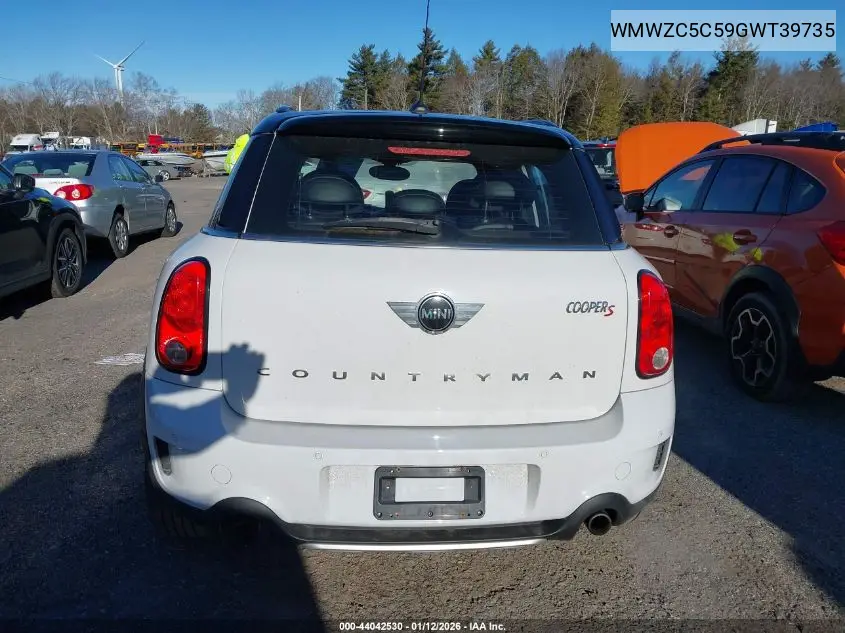 2016 Mini Countryman Cooper S VIN: WMWZC5C59GWT39735 Lot: 44042530